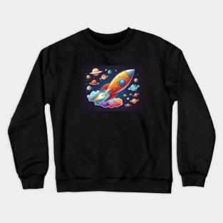 Launching a rocket into space Crewneck Sweatshirt